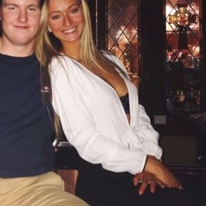 Brandy Melville size M white tie top, long sleeve